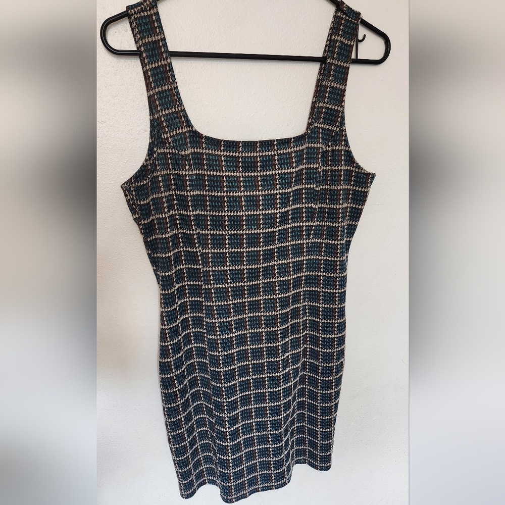 Stitch and pine plaid junior dress